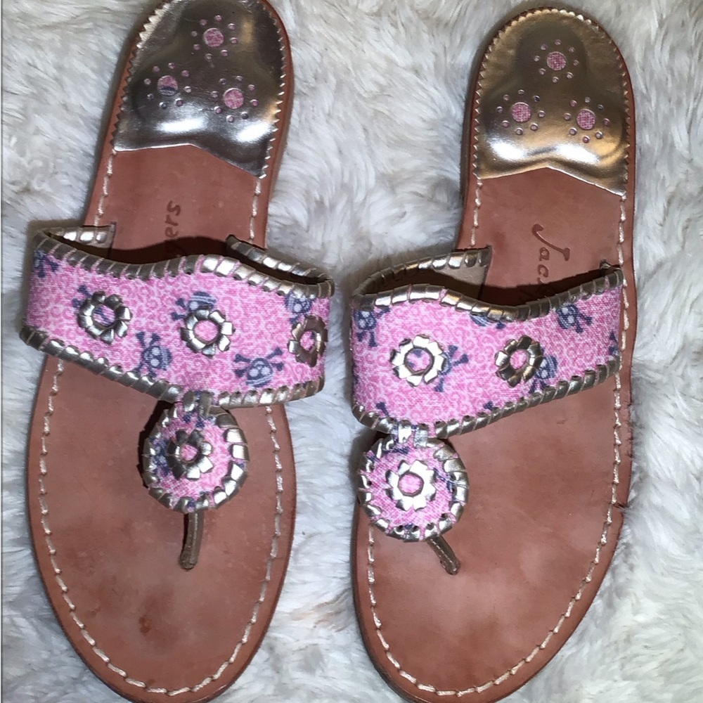 Jack Rogers pink/silver sandals size 9.5
